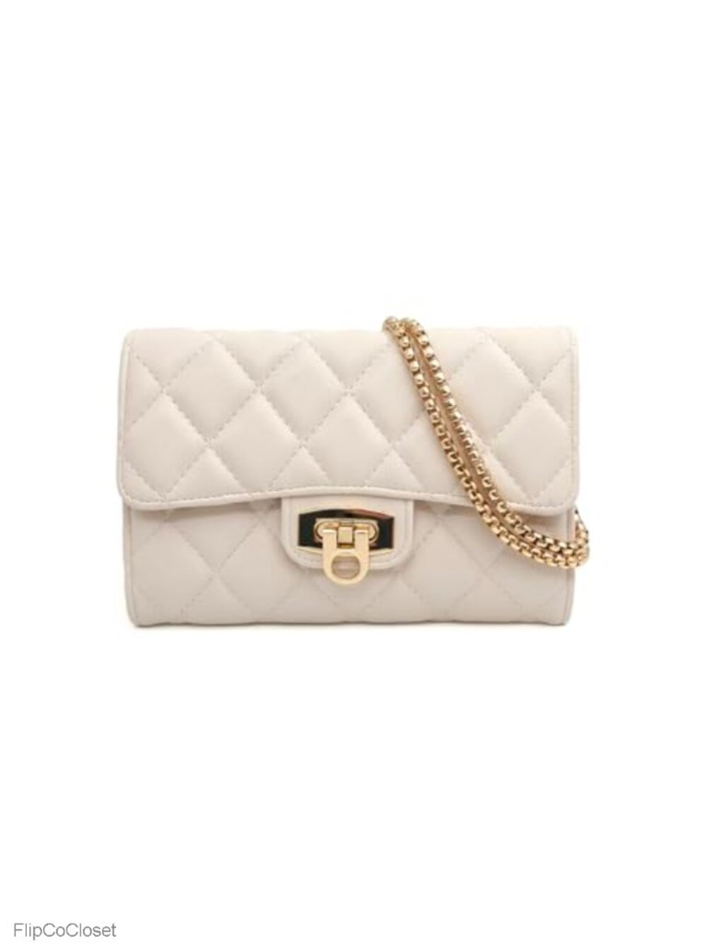 Quilted Clutch Crossbody Bag Vegan PU Leather Small Purse